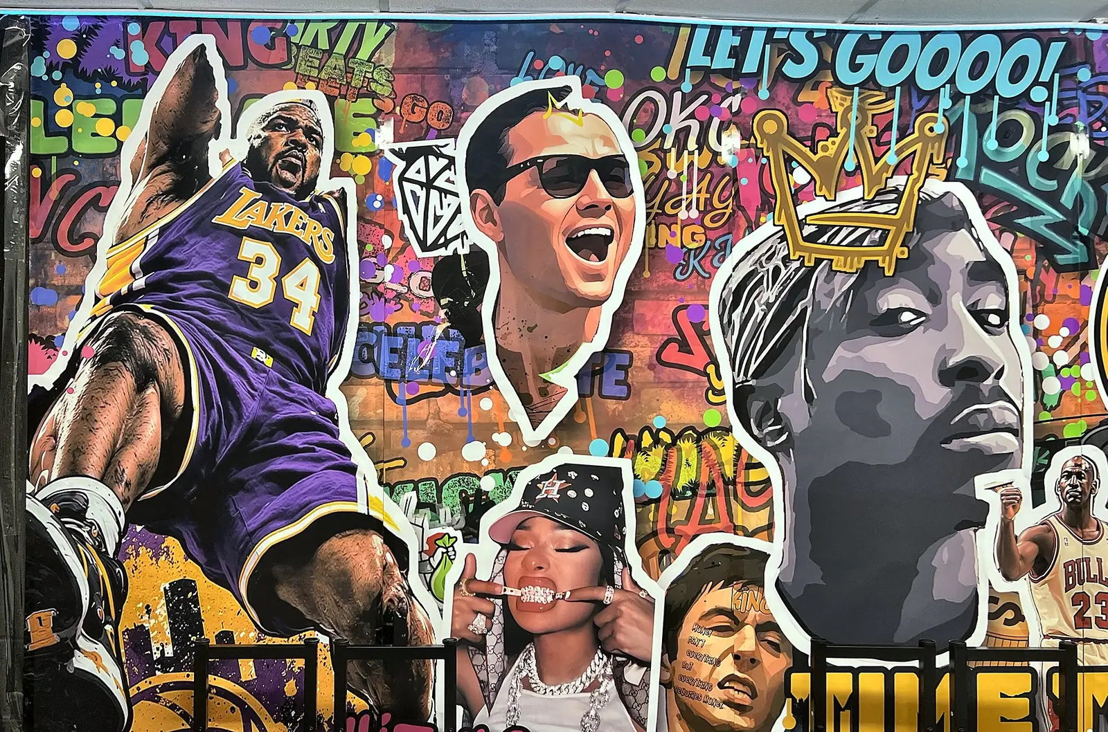 Pop-art mural detail